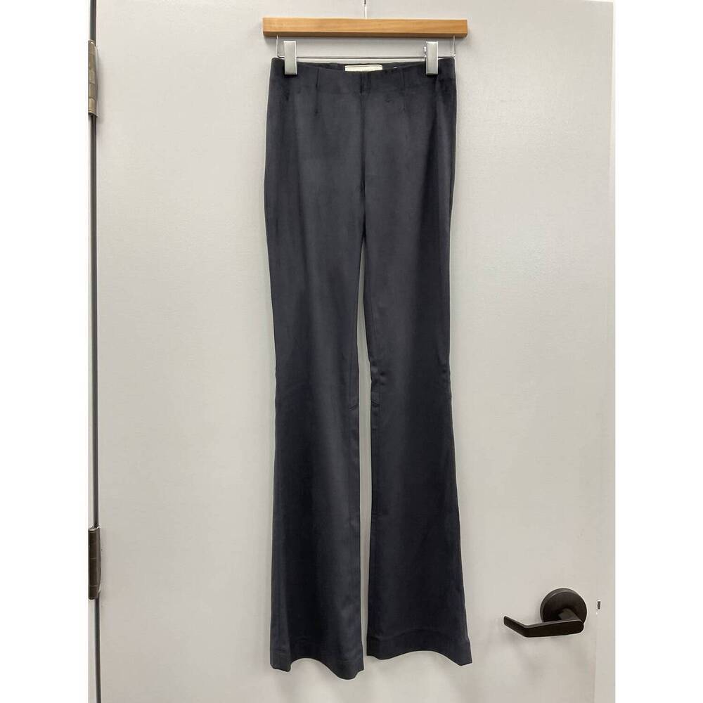 NEW SEDUCTIVE navy sabrina flare velour pant in navy